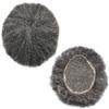 Afro Curly Toupee For Men Full Lace Hairpieces For Black Men 10x8 Inch Real Human Hair Units African American Mens Toupee Transparent French Lace Black Men Kinky Curly Hair Replacement Systems US Stock. (6MM Afro Wave, #1B40 1B# OFF BLACK WITH 40% SY view 3