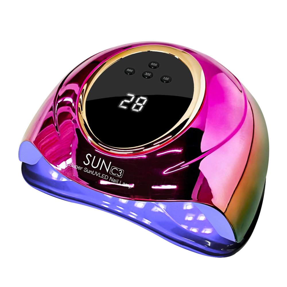 MIRAGE LAYON Professional UV Light for Gel Nails - 63 LED Beads with Auto Sensor & 4 Timer Settings, High-Power LED/UV Lamp for Fast Curing, Salon & Home Gel Polish Dryer