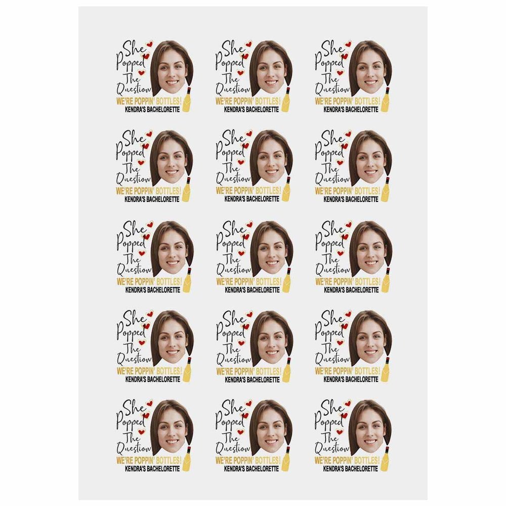 Personalized Temporary Tattoos, Custom Face Tattoos for Birthday Wedding Bachelorette Party, 1 Set of 15 Pieces Customized Tattoos Temporary