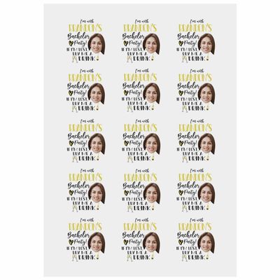 Personalized Temporary Tattoos, Custom Face Tattoos for Birthday Wedding Bachelorette Party, 1 Set of 15 Pieces Customized Tattoos Temporary