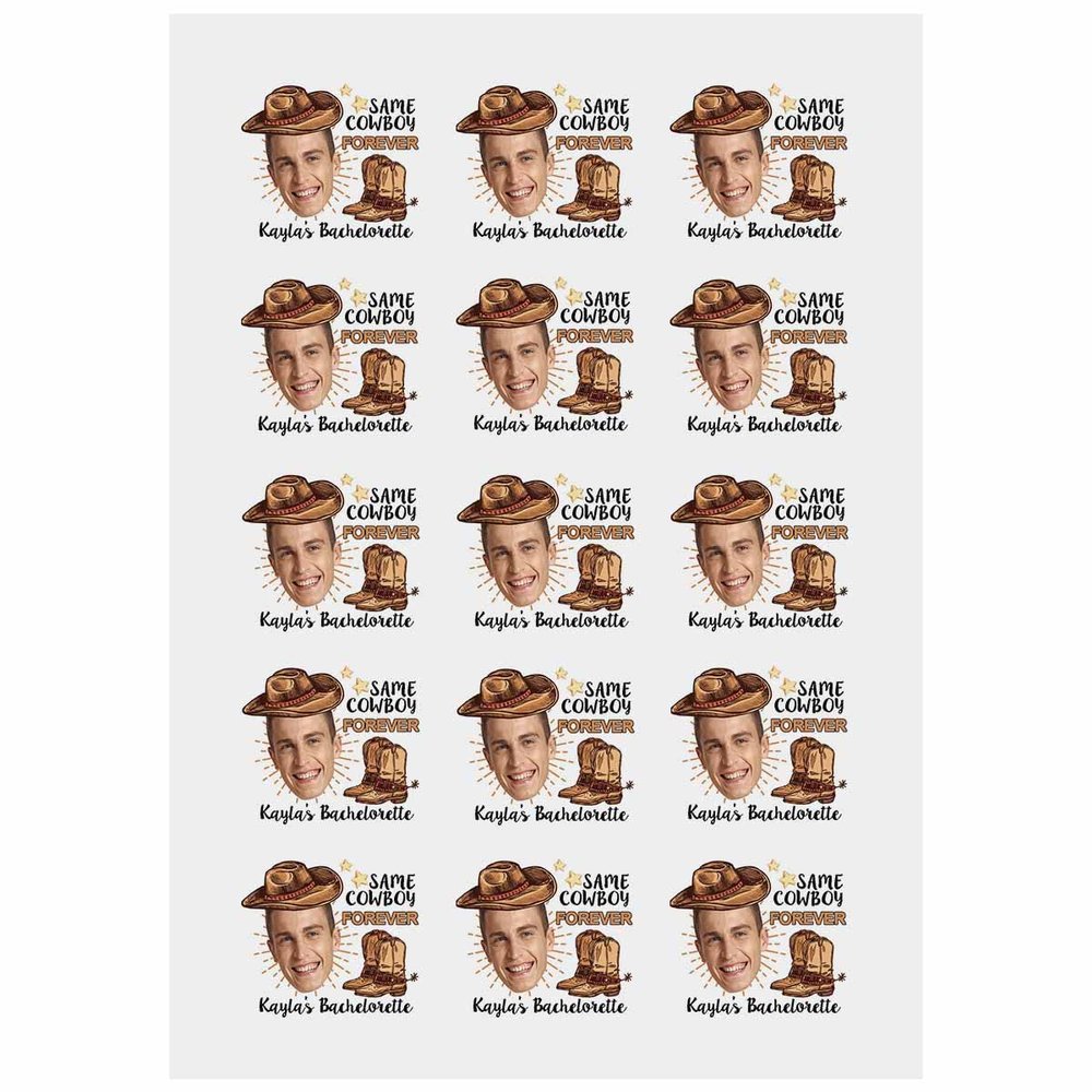 Personalized Temporary Tattoos, Custom Face Tattoos for Birthday Wedding Bachelorette Party, 1 Set of 15 Pieces Customized Tattoos Temporary