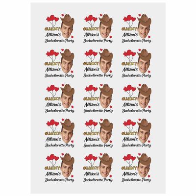 Personalized Temporary Tattoos, Custom Face Tattoos for Birthday Wedding Bachelorette Party, 1 Set of 15 Pieces Customized Tattoos Temporary