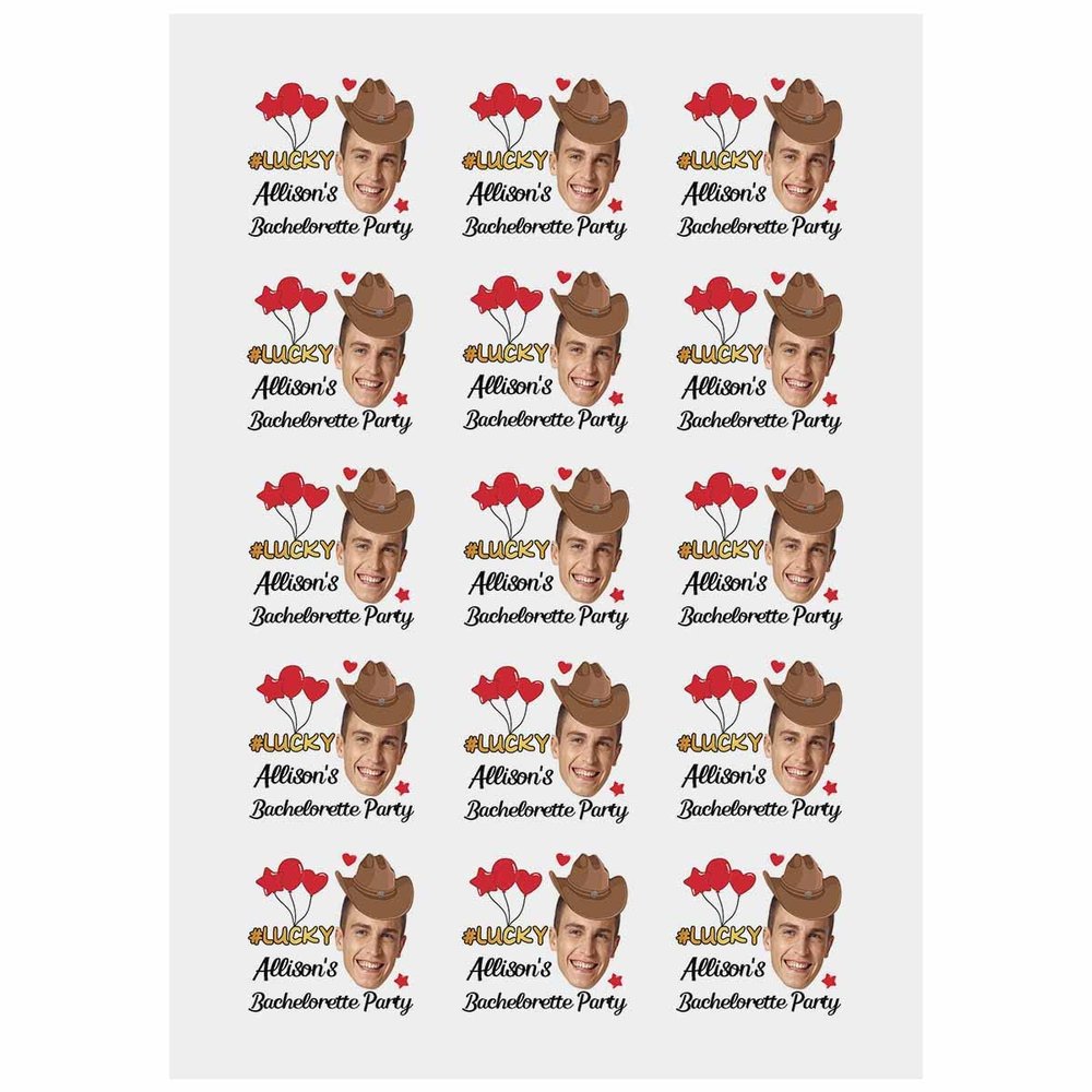 Personalized Temporary Tattoos, Custom Face Tattoos for Birthday Wedding Bachelorette Party, 1 Set of 15 Pieces Customized Tattoos Temporary
