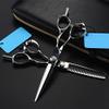 Professional Hair Cutting Shears, 6 Inch Professional Japan 440c Ice Calcination Hair Scissors Cutting Barber Haircut Thinning Shears Hairdressing Scissors Set (Color : Set) view 1