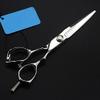 Professional Hair Cutting Shears, 6 Inch Professional Japan 440c Ice Calcination Hair Scissors Cutting Barber Haircut Thinning Shears Hairdressing Scissors Set (Color : Set) view 3