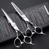 Professional Hair Cutting Shears, 6 Inch Professional Japan 440c Steel Upscale Hair Scissors Haircut Thinning Barber Hair Cutting Shears Hairdresser Scissors Set (Size : Set) view 2