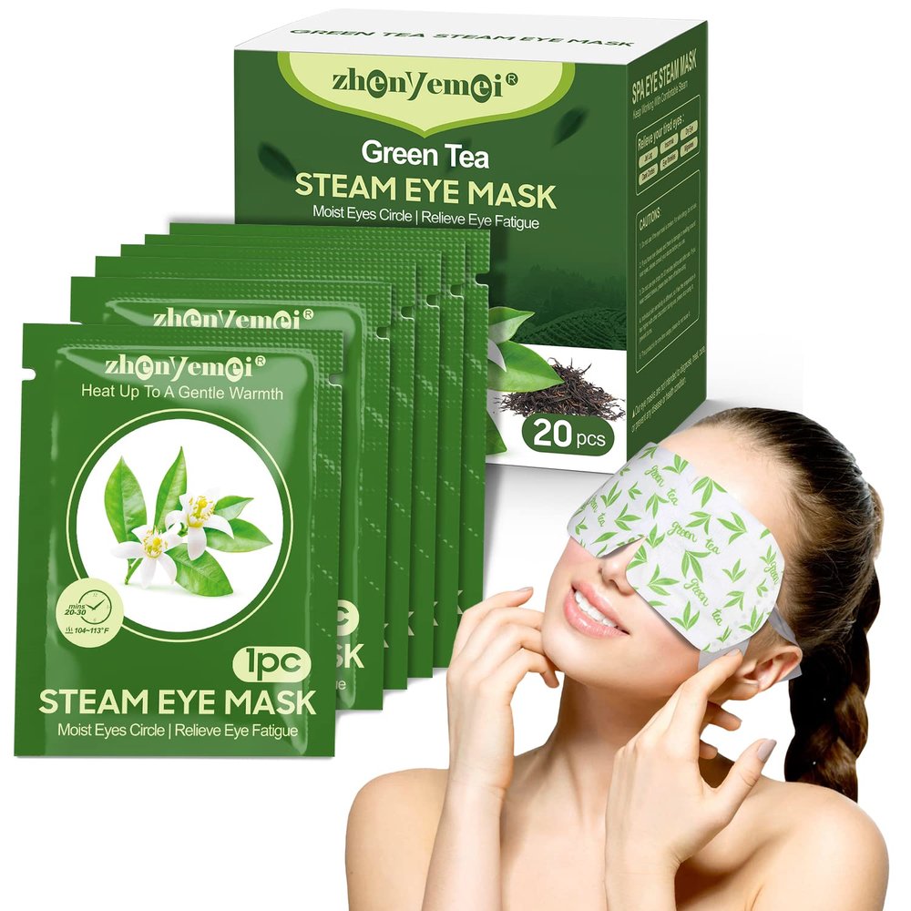 ZHENYEMEI 18 Pack Self Heating Eye Mask,6A Silk Cotton Material Steam Eye Mask, Self Heated Warm Compress For Fast Relief Of Dry Eyes, No Microwave Needed, Eye Treatment Products For Dry Eye Relief