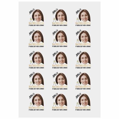 Personalized Temporary Tattoos, Custom Face Tattoos for Birthday Wedding Bachelorette Party, 1 Set of 15 Pieces Customized Tattoos Temporary