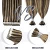Bundles - Moresoo Tape in Hair Extensions 18 Inch #4 Brown Highlighted with #27 Blonde 50g20 Pieces Itip Hair Extensions 18 Inch #4 Dark Brown Mixed with #27 Caramel Blonde 50s 40g view 4
