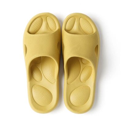 ZUASE Slippers for Men Memory Foam Walking Shoes Indoor Slippers for Women Shower Sandals,Massage Slippers for Women Acupressure Shock Absorption House Slippers Mute Thick Bottom 38-39 Yellow