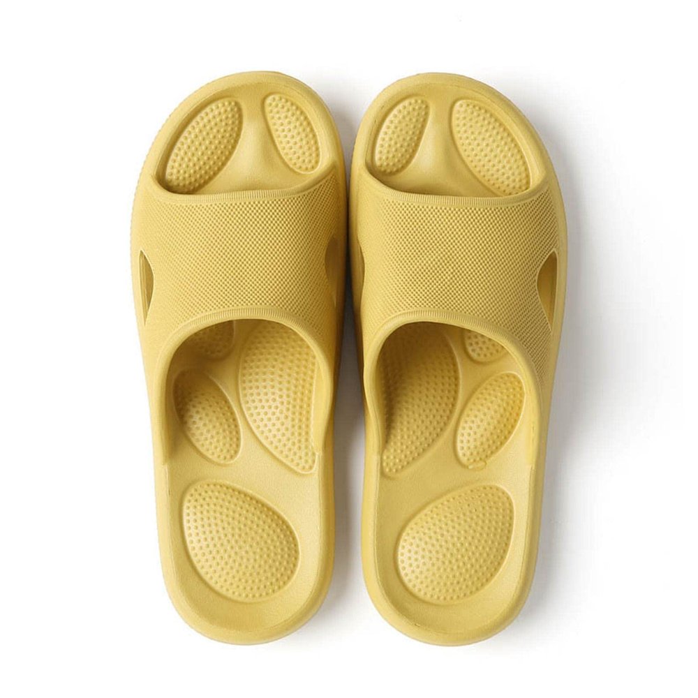 ZUASE Slippers for Men Memory Foam Walking Shoes Indoor Slippers for Women Shower Sandals,Massage Slippers for Women Acupressure Shock Absorption House Slippers Mute Thick Bottom 38-39 Yellow