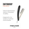 Men Rock The Cut Throat Razor - Stainless Steel Straight Razors for Men - With Replaceable Blades - Beard Shaping Tool - Beard Care for Men - 6 Pc view 2