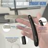 Men Rock The Cut Throat Razor - Stainless Steel Straight Razors for Men - With Replaceable Blades - Beard Shaping Tool - Beard Care for Men - 6 Pc view 3