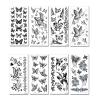 8 Sheets Black Butterfly Temporary Tattoos Waterproof Long lasting Fake Tattoos Sexy Realistic Arm Tattoos Stickers for Women Girls view 1