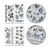 8 Sheets Black Butterfly Temporary Tattoos Waterproof Long lasting Fake Tattoos Sexy Realistic Arm Tattoos Stickers for Women Girls view 3