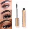 4D Diamond Silk Fiber Lash Mascara - Extreme Lengthening, Volumizing & Curling, Dramatic False Lashes Effect - Waterproof Eye Makeup, Blackest Black - Vegan, Cruelty-Free view 4