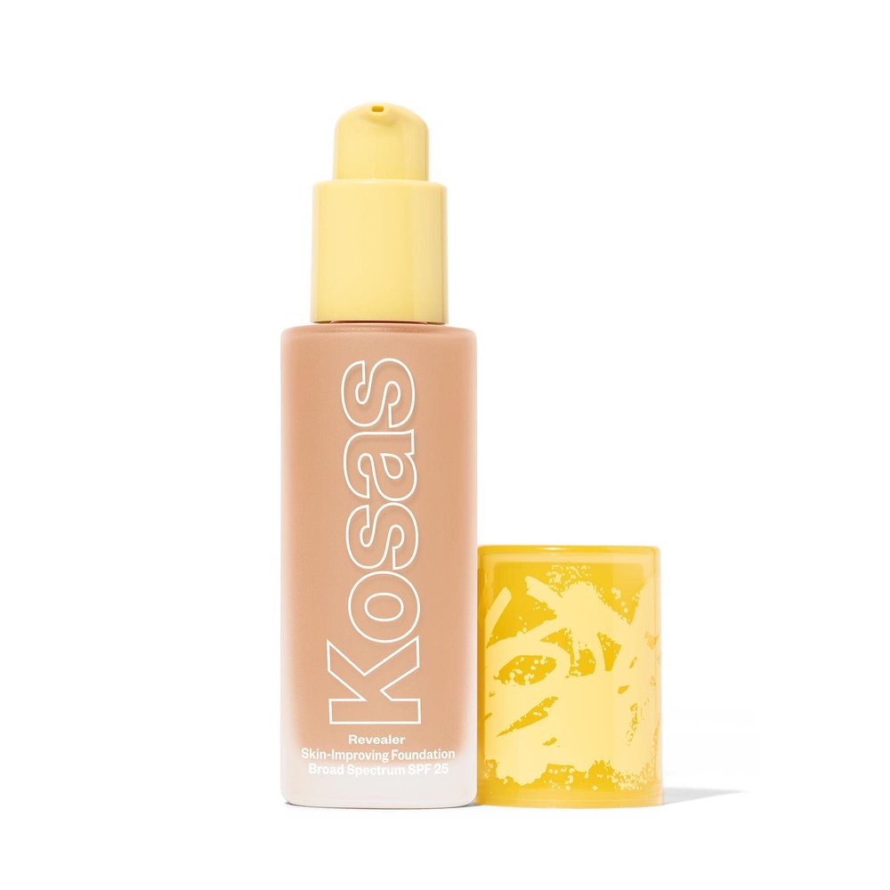Kosas Revealer Skin-Improving Foundation with SPF 25 Protection - Hydrate, Brighten, Soothe, Plump, Protect Skin - Smoothing Texture, Natural Finish and Clean Formula - Light Cool 150