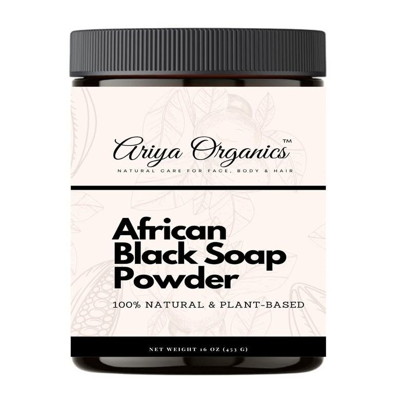 Ariya Organics African Black Soap Powder (African Black Soap Powder, 16 oz.)