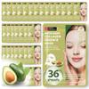 Innerest Original Derma Beauty Collagen Face Masks 36 PK Vegan Ultra Moisturizing Face Masks Skincare Sheet Masks Set for Beauty & Personal Care Korean Face Mask (Avocado) view 1