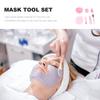 FRCOLOR Diy Facial Mask Tool Set 9-piece Kit Bowl Brush Spatula Bottle Gauge Cleaning Mat Pink Long-lasting Plastic view 2