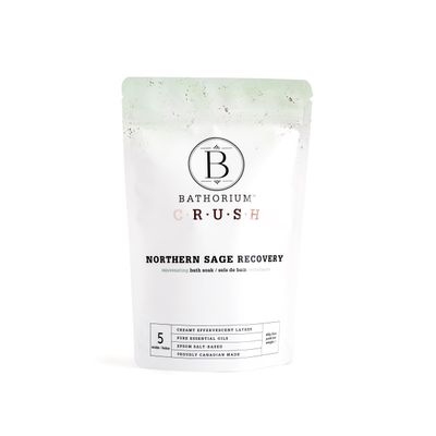 Bathorium Northern Sage Recovery Crush, Revitalizing Bath Soak, Dead Sea & Epsom Salt, Sage, Pine, Eucalyptus, pH-Balanced for Women, 5+ Baths, 21 oz