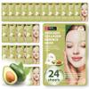 Innerest Original Derma Beauty Collagen Face Masks 24 PK Ultra Soothing Avocado Face Mask Skin Care Sheet Masks Set for Beauty & Personal Care Korean Face Mask view 1