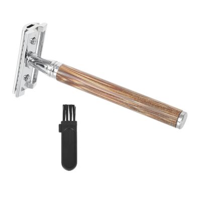 FRCOLOR Manual Beard Trimming Tool One Razor Bamboo Handle Shaver Comfortable Operation Beard Clean