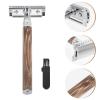 FRCOLOR Manual Beard Trimming Tool One Razor Bamboo Handle Shaver Comfortable Operation Beard Clean view 4