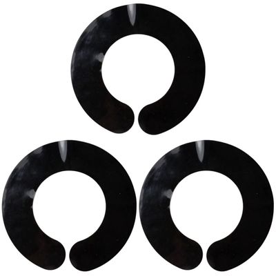 3pcs Wrap Neck Barber Cape Stylist for Beauty Supplies Shield Front Dye Rubber Professional Salon Shawl Haircut Hair Guard Black Silicone Collar or Cutting Styling