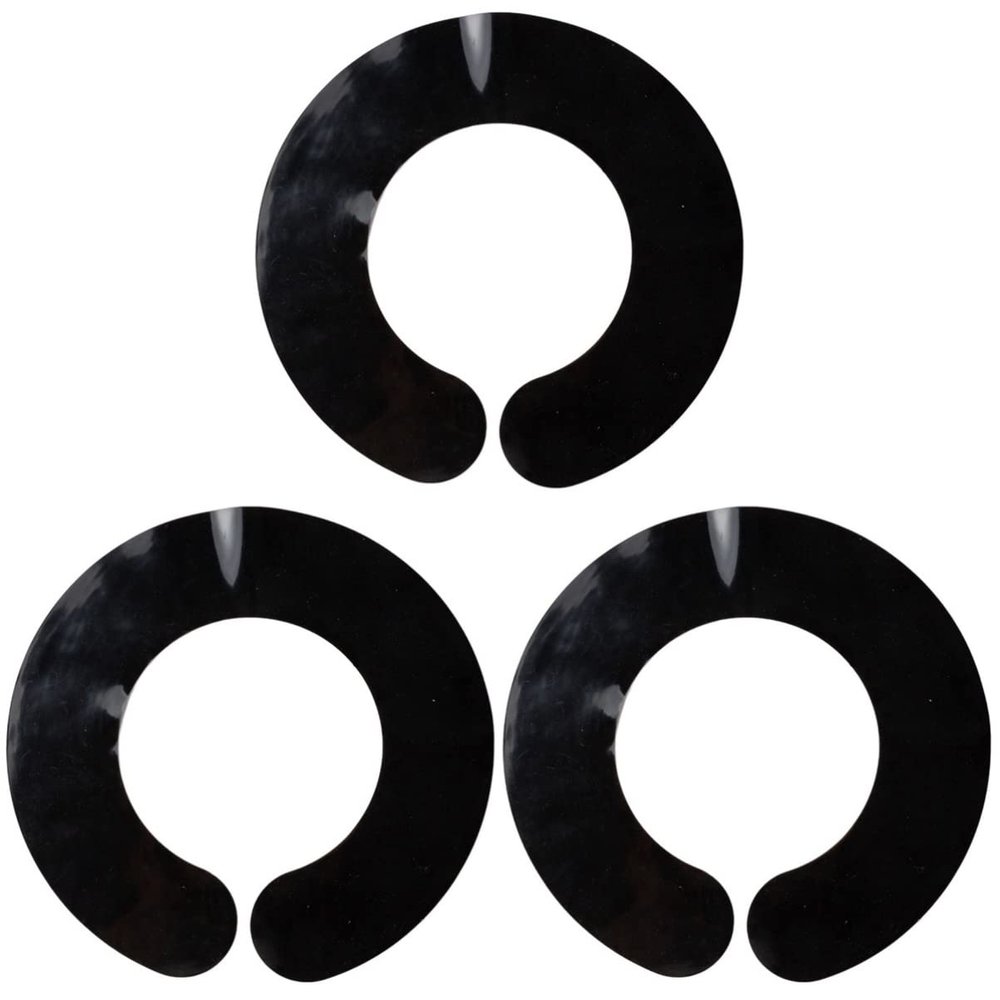3pcs Wrap Neck Barber Cape Stylist for Beauty Supplies Shield Front Dye Rubber Professional Salon Shawl Haircut Hair Guard Black Silicone Collar or Cutting Styling