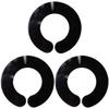 3pcs Wrap Neck Barber Cape Stylist for Beauty Supplies Shield Front Dye Rubber Professional Salon Shawl Haircut Hair Guard Black Silicone Collar or Cutting Styling view 1