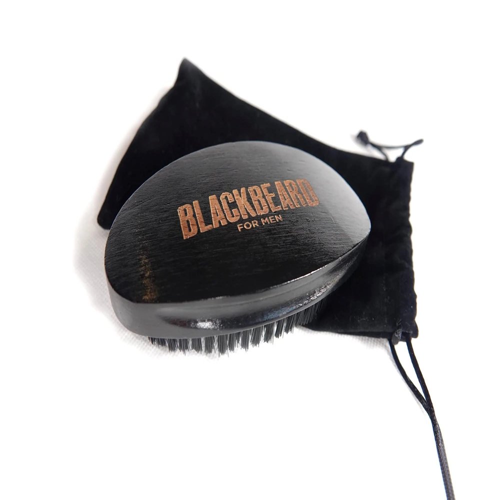 Blackbeard Big Bad Beard Brush for Men - Beechwood Beard Grooming Tool with Vegan Bristles, Travel Beard Brush, 1 Pack