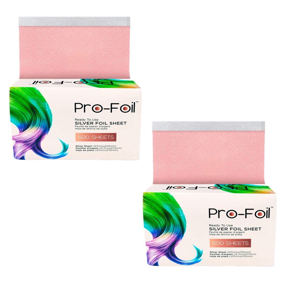 Just Home Pink Hair Highlighting Pop Up Foils 1000 Sheets, Pre  Cut for Bleaching, Coloring, Lightening, Styling, In-Built Dispenser for Professionals, Salons, Personal Use