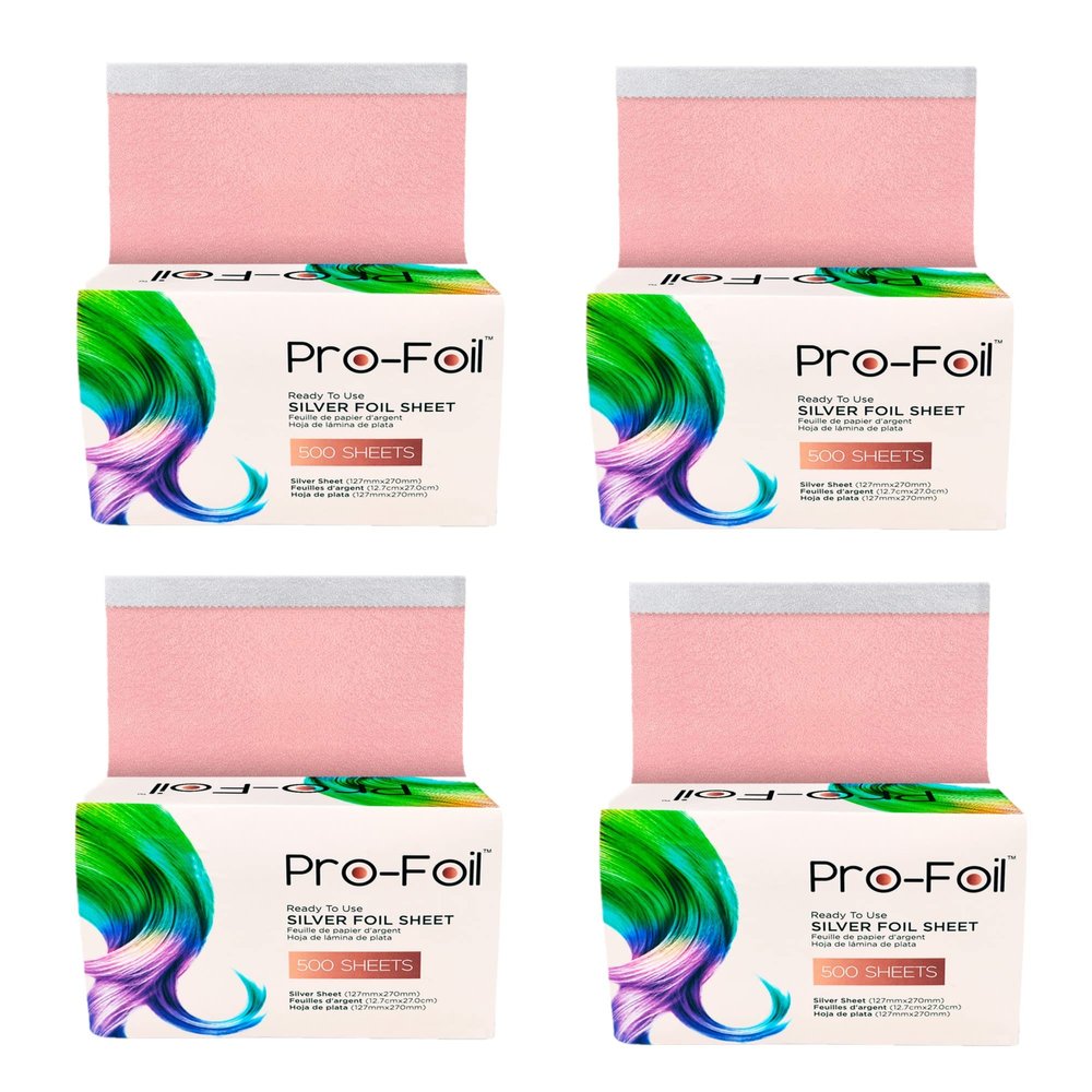 Just Home Pink Hair Highlighting Pop Up Foils 2000 Sheets, Pre  Cut for Bleaching, Coloring, Lightening, Styling, In-Built Dispenser for Professionals, Salons, Personal Use