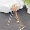 LALAFINA 2pcs Styling Accessory Hairpin Sticks Tassel Chinese Bead Traditional Chignon Vintage Head Hair Chopsticks for Pin Hanfu Buns Rhinestone Alloy Jewelry Long view 3