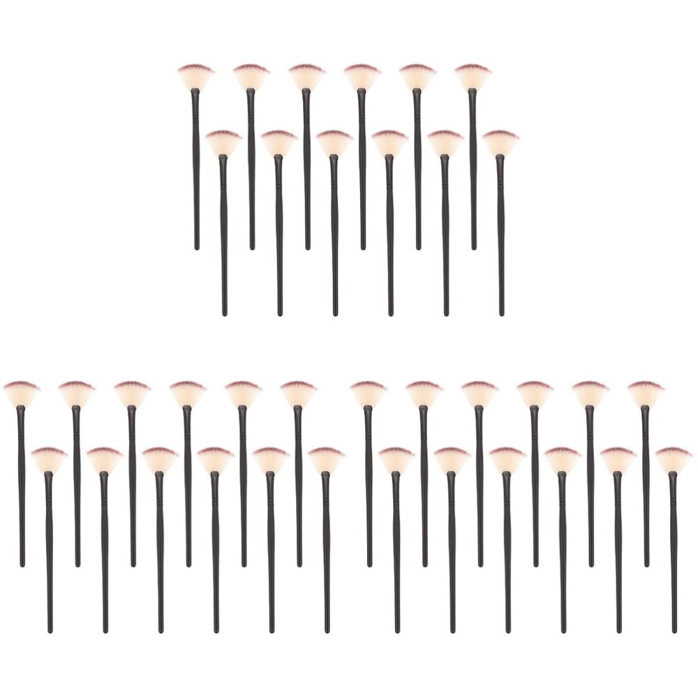 Beaupretty 36pcs Masks Blush Mask Black Face Cosmetics Applicator Chemical Brush Cosmetic Highlighting Travel Fan Reliable Acid Facial Comestic for Handheld Glycolic