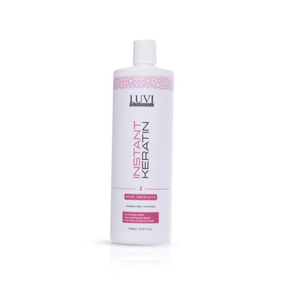 LUVI Instant Keratin, Professional Results in 5 minutes, Brazilian Blowout -Long-Lasting Straightening, Heat Sealing- Keratina Para Alisar el Pelo, Keratin Hair Treatment,Keratin Express (33 fl oz/1L)