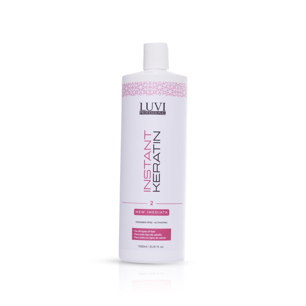 LUVI Instant Keratin, Professional Results in 5 minutes, Brazilian Blowout -Long-Lasting Straightening, Heat Sealing- Keratina Para Alisar el Pelo, Keratin Hair Treatment,Keratin Express (33 fl oz/1L)