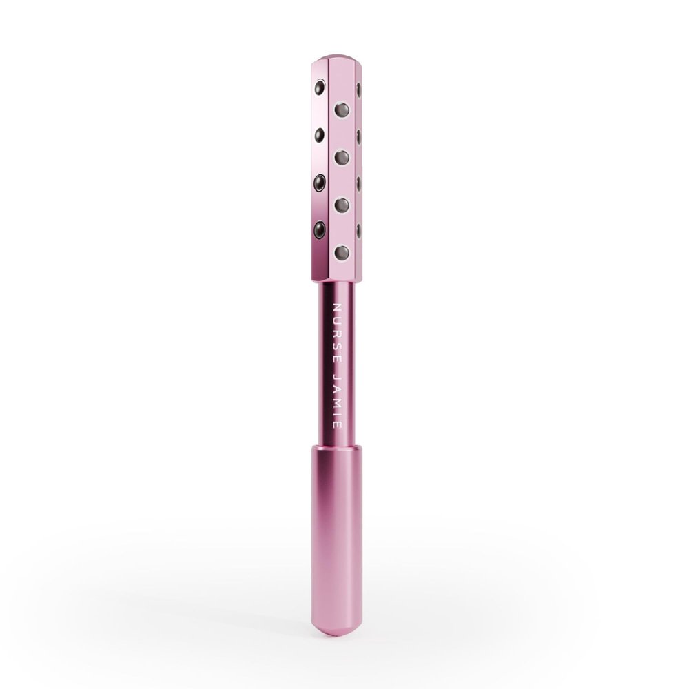 Nurse Jamie UpLift Facial Massaging Beauty Roller  Rose Gold - Facial Massager with 24 Stones for Sculpting, Firming & Reducing Puffiness