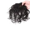 12" Hand Woven 7x9cm Insiviable Mono Base Wave Human Hair Topper Natural Black Add Extra Hair Volume Curly Replacement Hairpieces Clip in Topper Hair Pieces for Women view 4