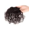 10" Hand Woven 7x9cm Insiviable Mono Base Wave Human Hair Topper Add Extra Hair Volume Curly Replacement Hairpieces Dark Brown Clip in Hair Pieces Topper for Women view 4