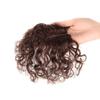 10" Hand Woven 7x9cm Insiviable Mono Base Wave Human Hair Topper Add Extra Hair Volume Curly Replacement Hairpieces Clip in Hair Pieces Topper for Women Light Brown view 4