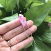 Raw Quartz Point Hair Pins Tiara Silvery Wire Wrapped Crystal Party Bridal Women Barrette Hair Jewelry,Pink view 1