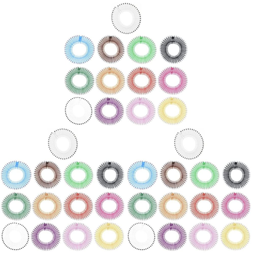 LALAFINA 39pcs Rhinestone Plastic Stretch Hair Combs Creative Hair Ornaments for Sports Makeup and Everyday Use Lightweight Flexible and Comfortable Accessories