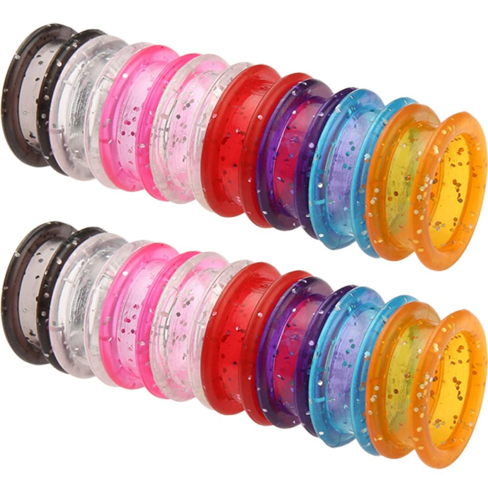 16pcs Hairdressing Finger Hair Inserts Any Tools Scissor Thumb Pet Shears Grips Rings Accessories Ring Grooming Rings: Haircutting Silicone Protector Barber Shear