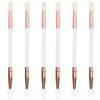 FRCOLOR 6pcs Dual-ended Makeup Brush Heart Eye Shadow Applicators Blending Brush view 1