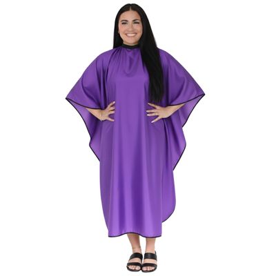 Allegro Combs Hair Cutting Cape Haircut Barber Hair Stylist One-Size-Fits-All 46 X 60 In. 1 Pc. (Purple)