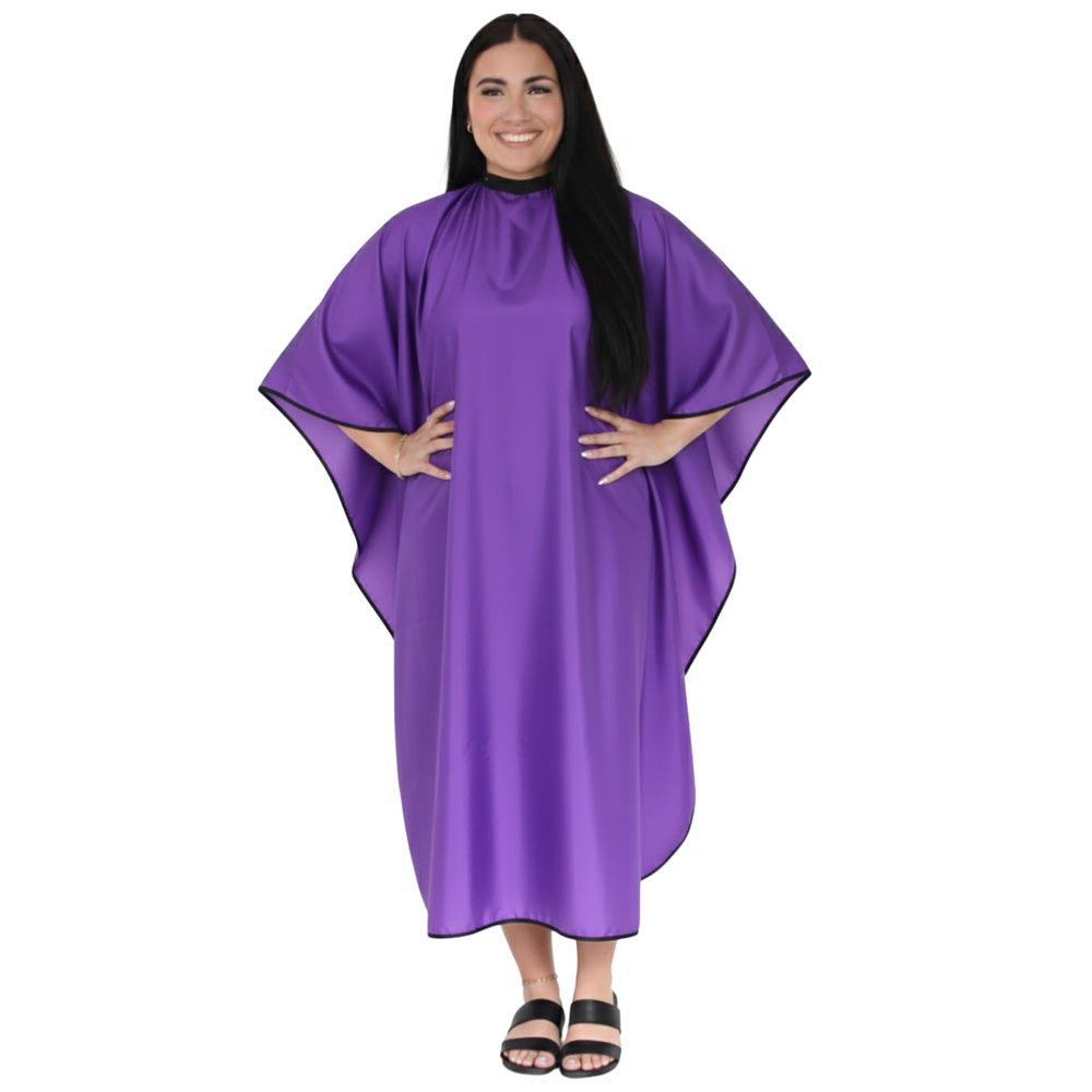 Allegro Combs Hair Cutting Cape Haircut Barber Hair Stylist One-Size-Fits-All 46 X 60 In. 1 Pc. (Purple)