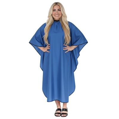 Allegro Combs Hair Cutting Cape Haircut Barber Apron Hair Stylist For Men Hair Cape Kids Cutting Adjustable Water Resistant One-Size-Fits-All 46 X 60 In. 1 Pc. (Blue)