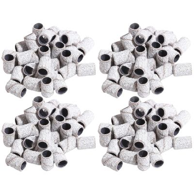 FRCOLOR 200pcs Sanding Band for Nail Drill Manicure Sanding Sleeve Gel Polish Remover Natural Artificial Nails